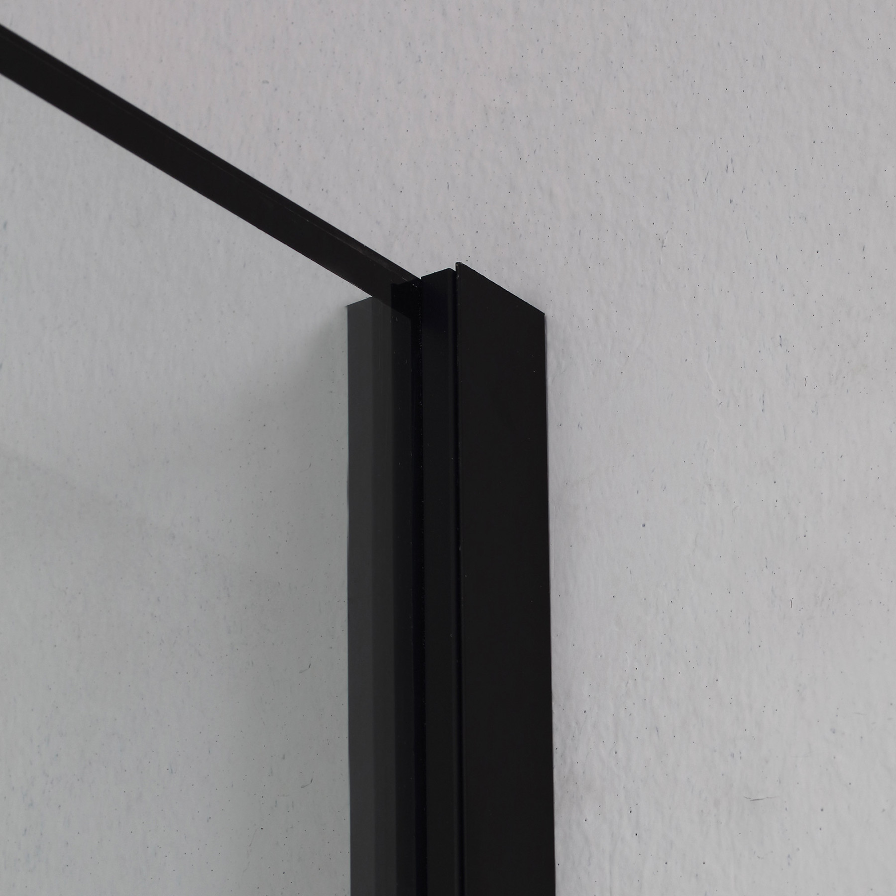 Parete doccia BERLINO 90 cm Cristallo Serigrafato Nero Opaco Dx