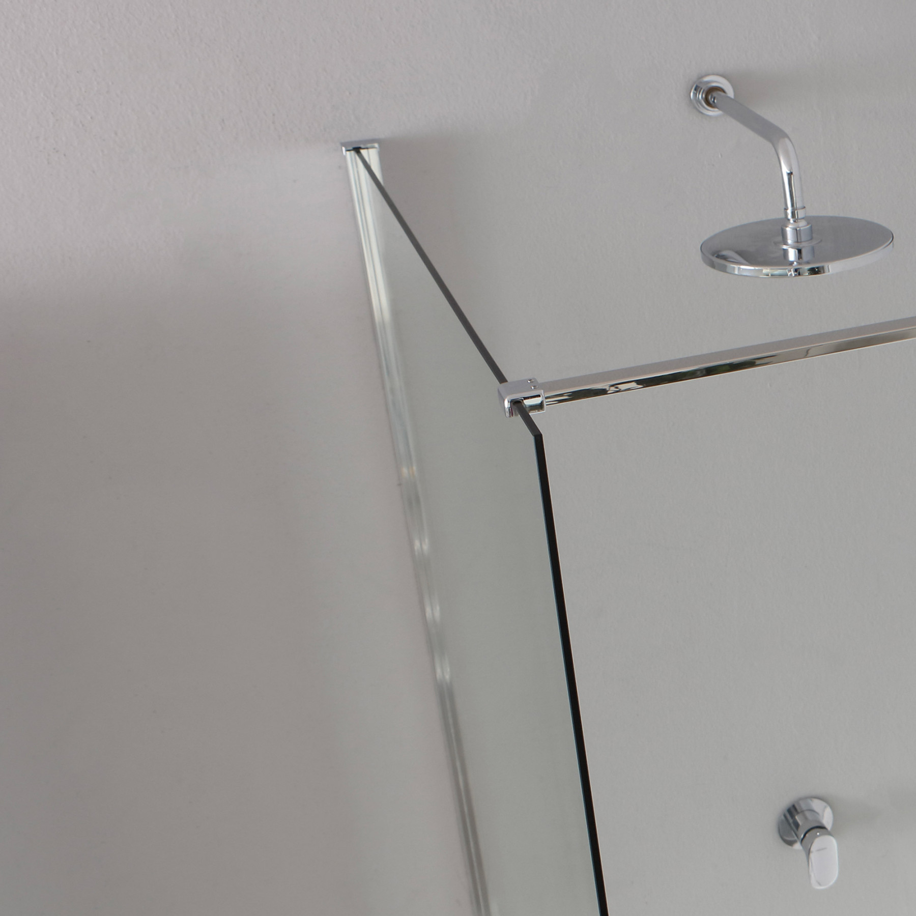 Doccia Walk-In angolare BERLINO 140x80 cm cristallo Trasparente Cromo (80+90)