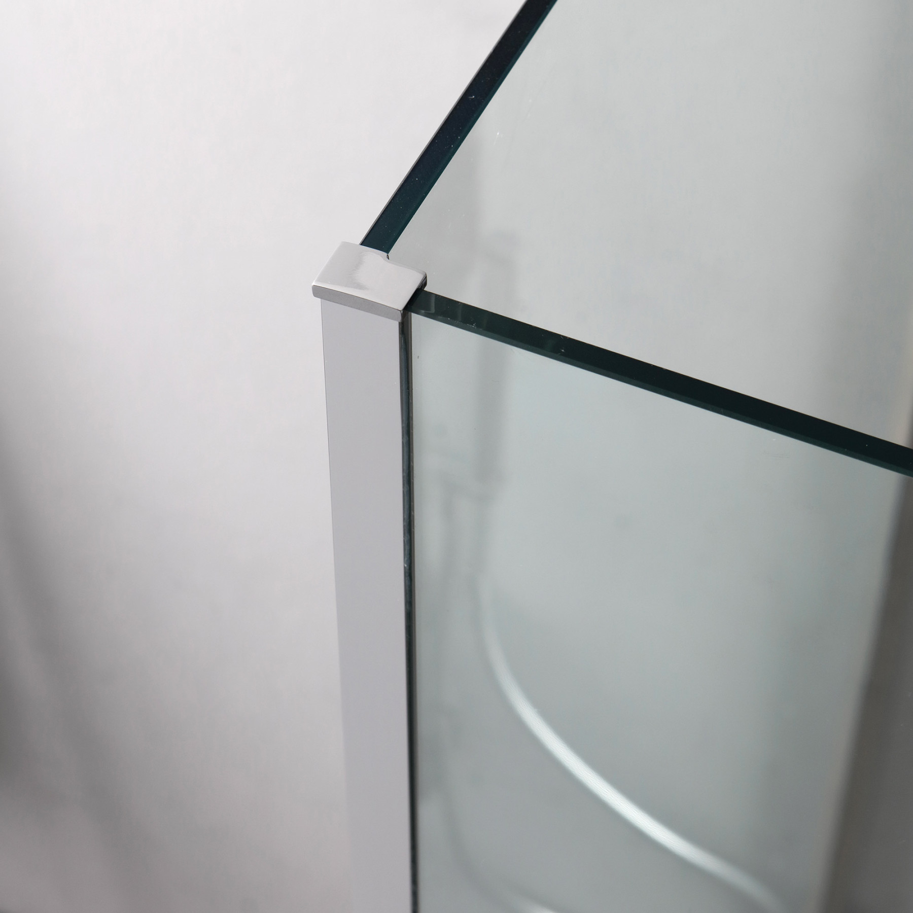 Doccia Walk-In 3 lati con paraschizzi HELSINKI 140x90 cm cristallo Trasparente Cromo (90+90+25+90)