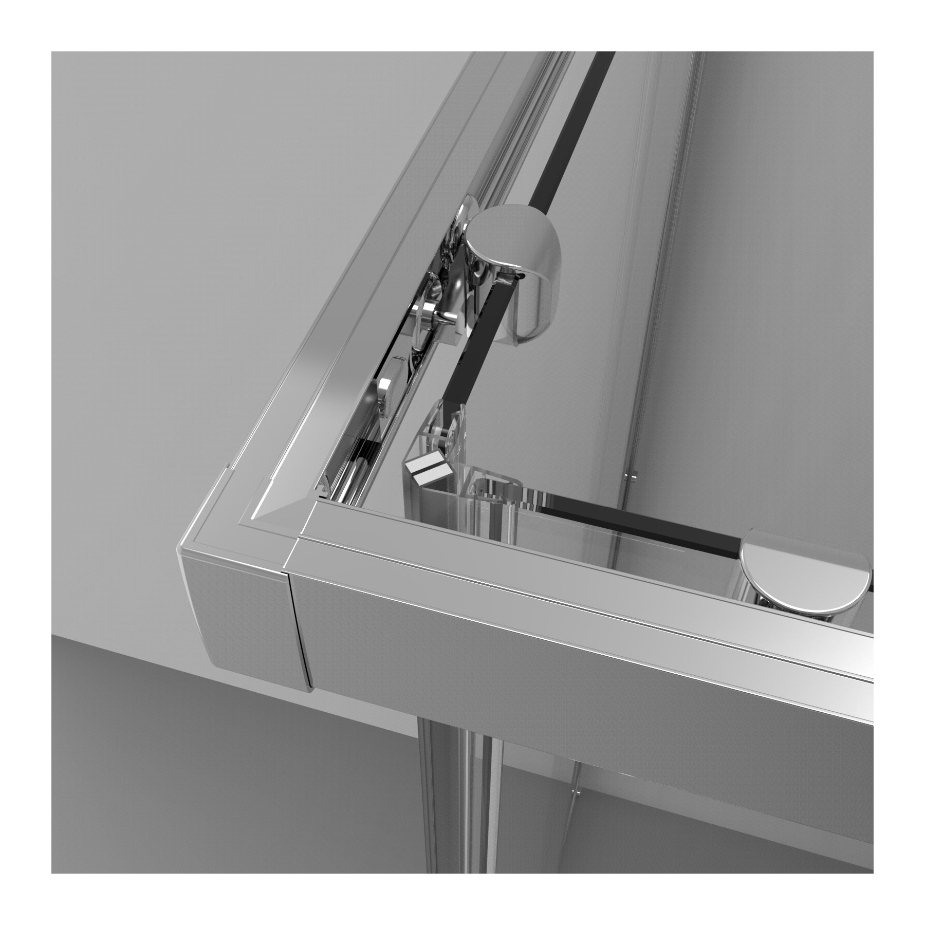 Box doccia LISBONA doppia porta scorrevole rettangolare 3 lati 100x70x70 cm altezza 190 cm cristallo 6 mm