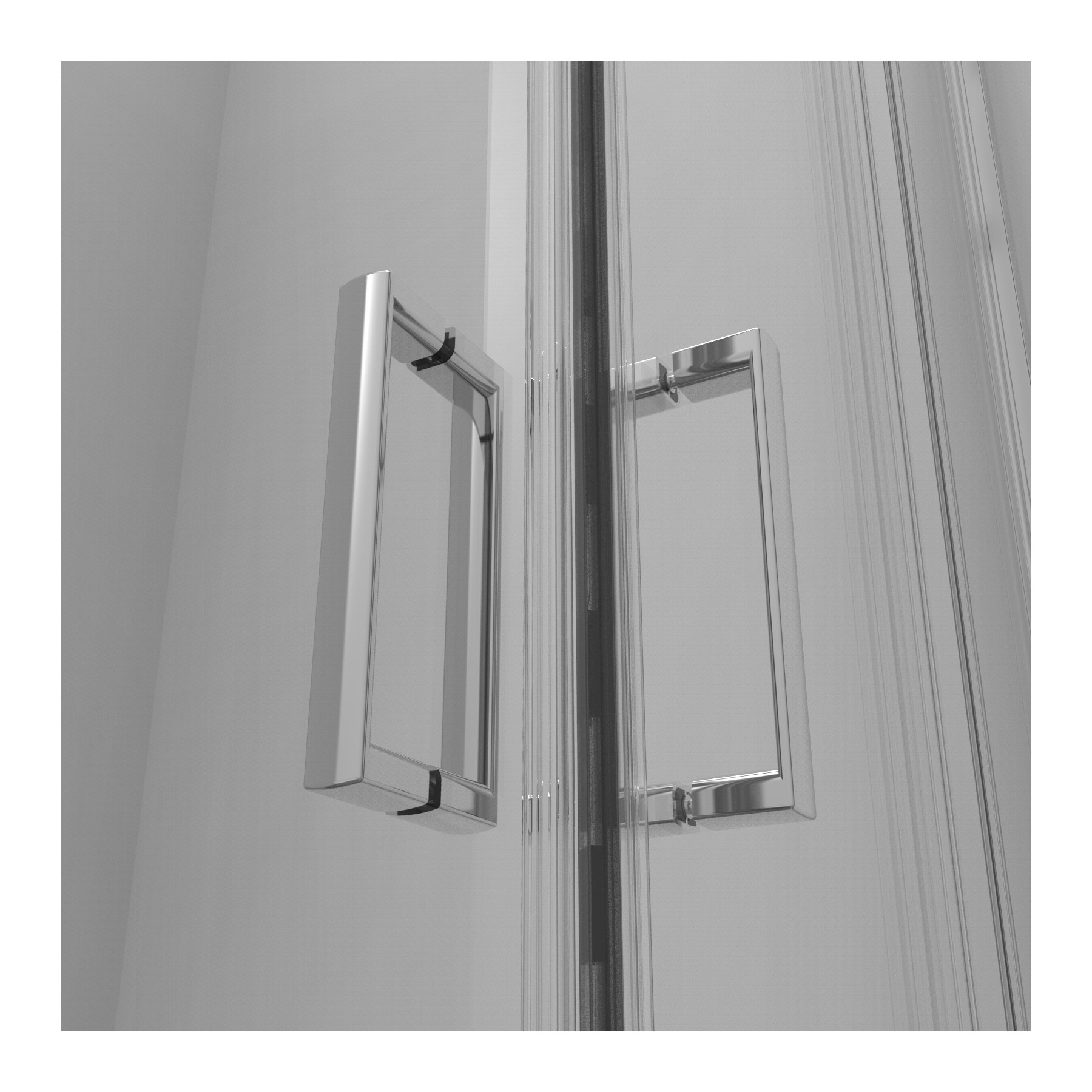 Box doccia LISBONA doppia porta scorrevole quadrata 3 lati 80x80x80 cm altezza 190 cm cristallo 6 mm