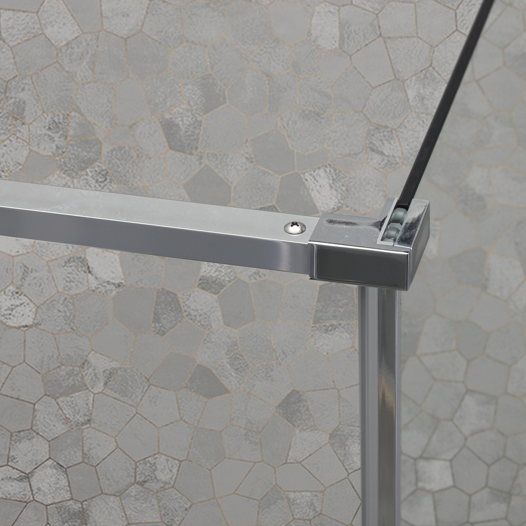 Box doccia OSLO porta battente con fissetto più fisso rettangolare 140x90 cm altezza 200 cm cristallo 6 mm