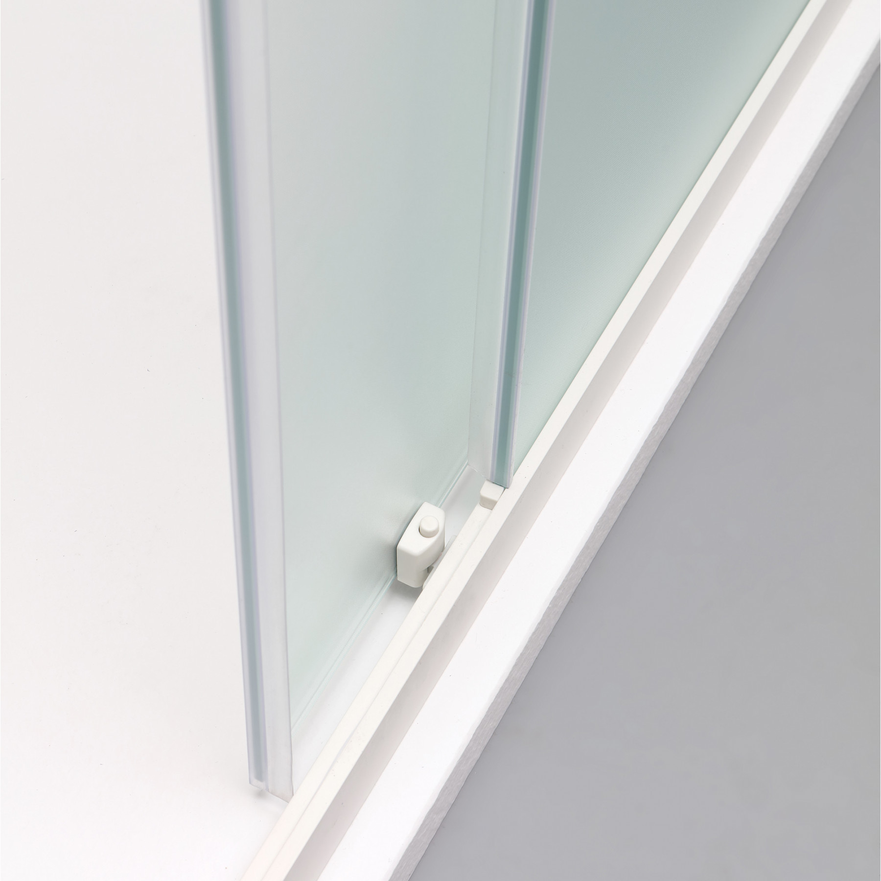 Box doccia TOKYO doppia porta scorrevole rettangolare 120x90 cm altezza 200 cm cristallo 6 mm bianco opaco