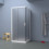Box doccia TOKYO doppia porta scorrevole 3 lati quadrato 70x70x70 cm altezza 200 cm cristallo 6 mm bianco opaco