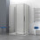 Box doccia OSLO doppia porta scorrevole rettangolare 3 lati 110x70x70 cm altezza 200 cm cristallo 6 mm