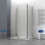 Box doccia OSLO porta battente con fissetto 3 lati rettangolare 130x80x80 cm altezza 200 cm cristallo 6 mm