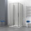 Box doccia OSLO doppia porta scorrevole quadrato 3 lati 80x80x80 cm altezza 200 cm cristallo 6 mm