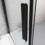 Box doccia OSLO porta scorrevole rettangolare 140x80 cm altezza 200 cm cristallo 6 mm nero opaco