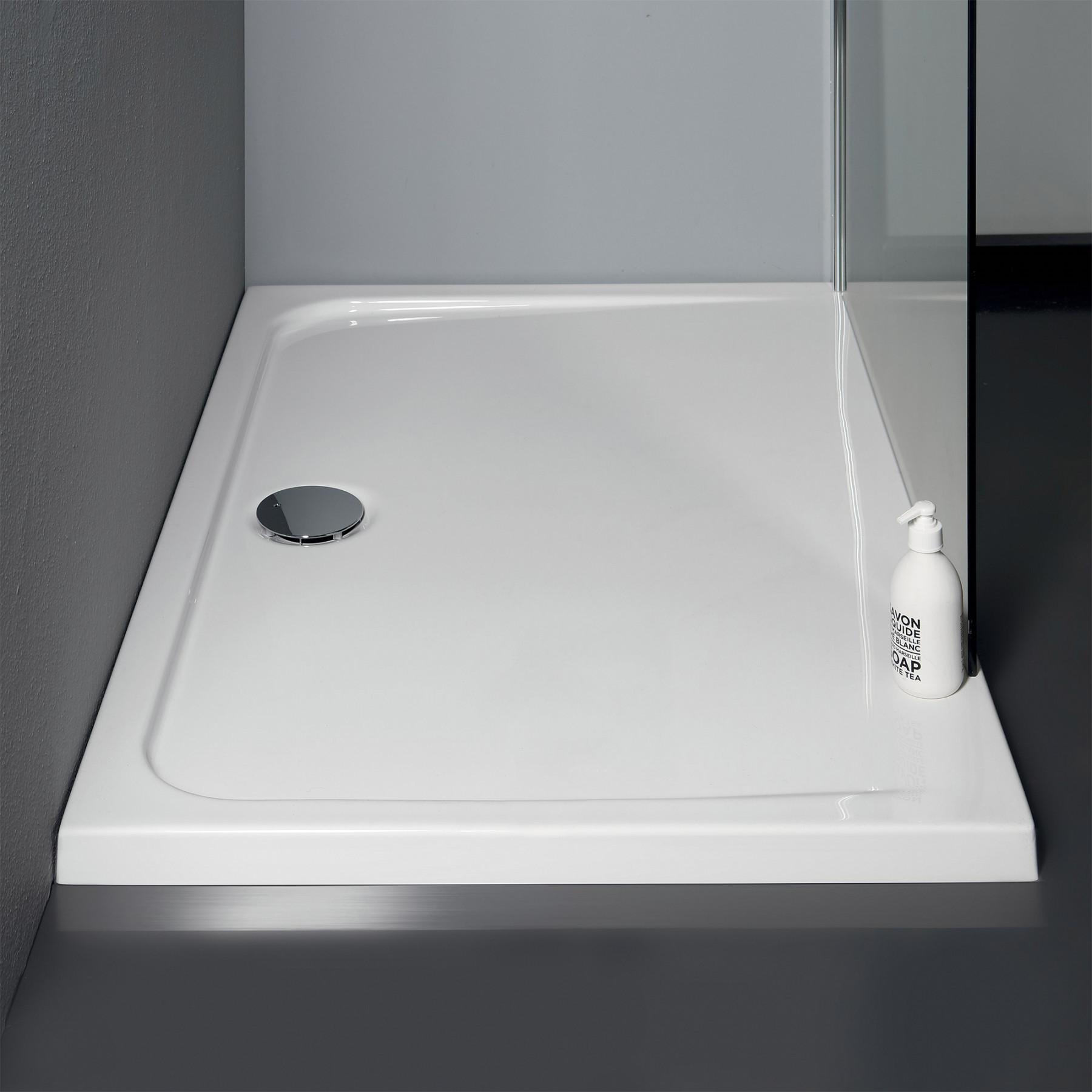 VidaXL Piatto doccia in abs rettangolare bianco 80x90 cm Tende e accessori  box doccia 