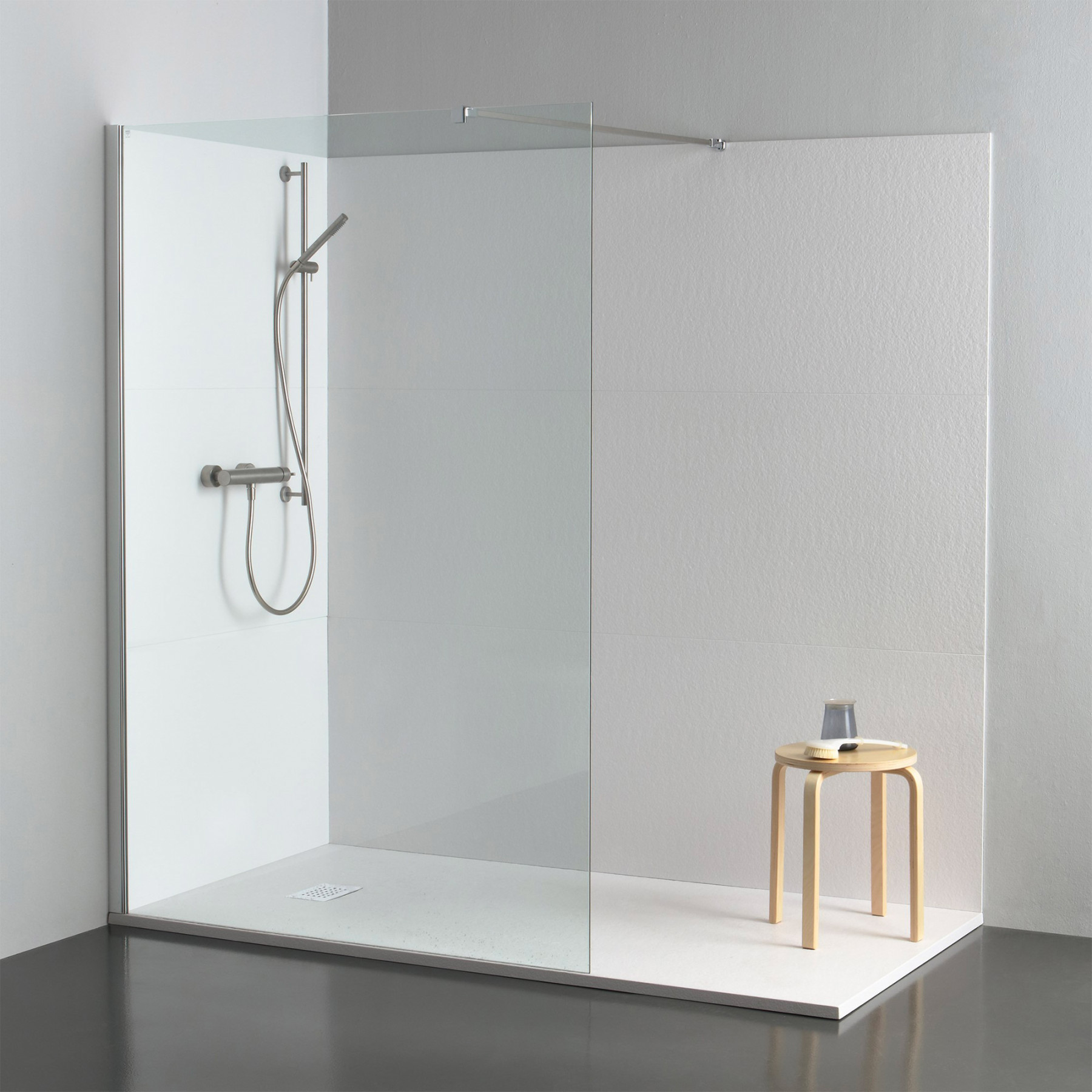 Parete doccia walk in TALLINN 120 cm cristallo trasparente 8 mm