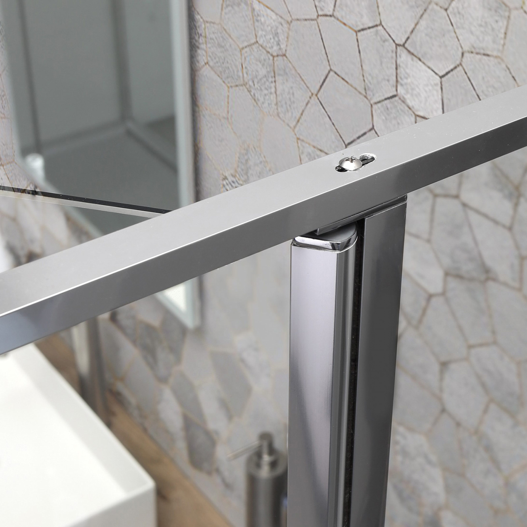 Box doccia OSLO doppia porta battente angolare 100x100 cm altezza 200 cm cristallo 6 mm