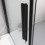 Box doccia OSLO porta scorrevole rettangolare 120x75 cm altezza 200 cm cristallo 6 mm nero opaco