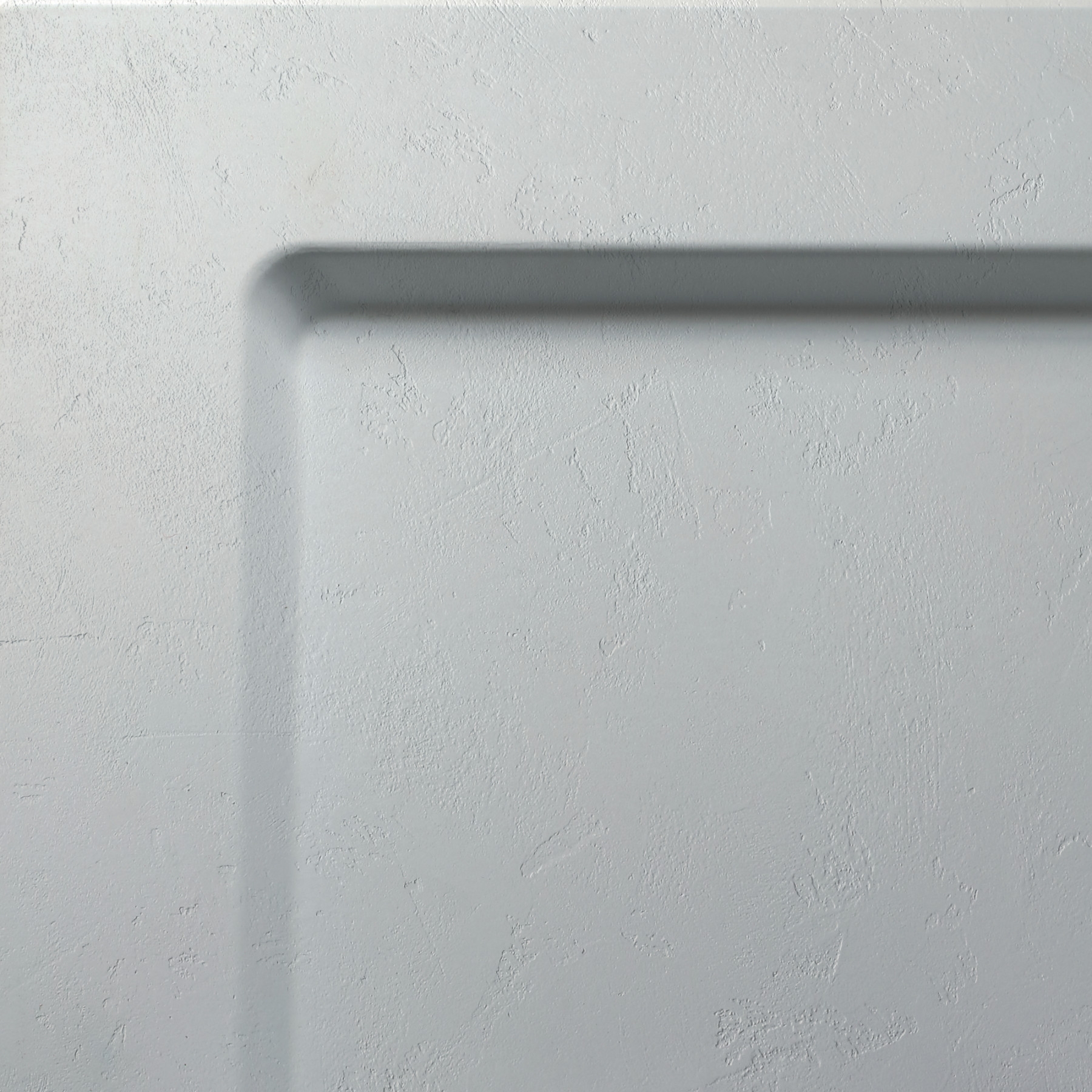 Piatto Doccia UDINE 120x70 cm alto 1,2 cm effetto cemento spatolato, Bianco Opaco