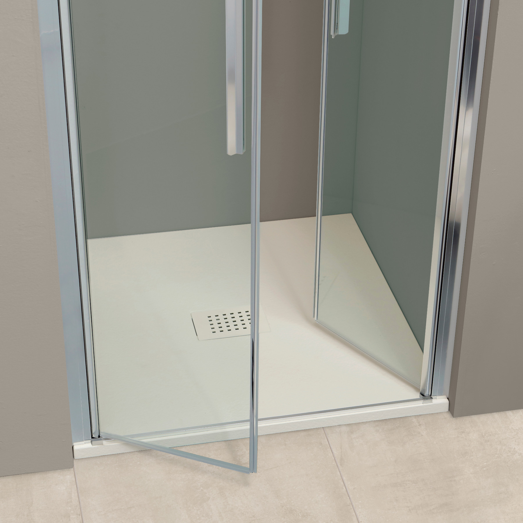 Porta doccia OSLO Saloon a nicchia 70 cm altezza 200 cm cristallo 6 mm