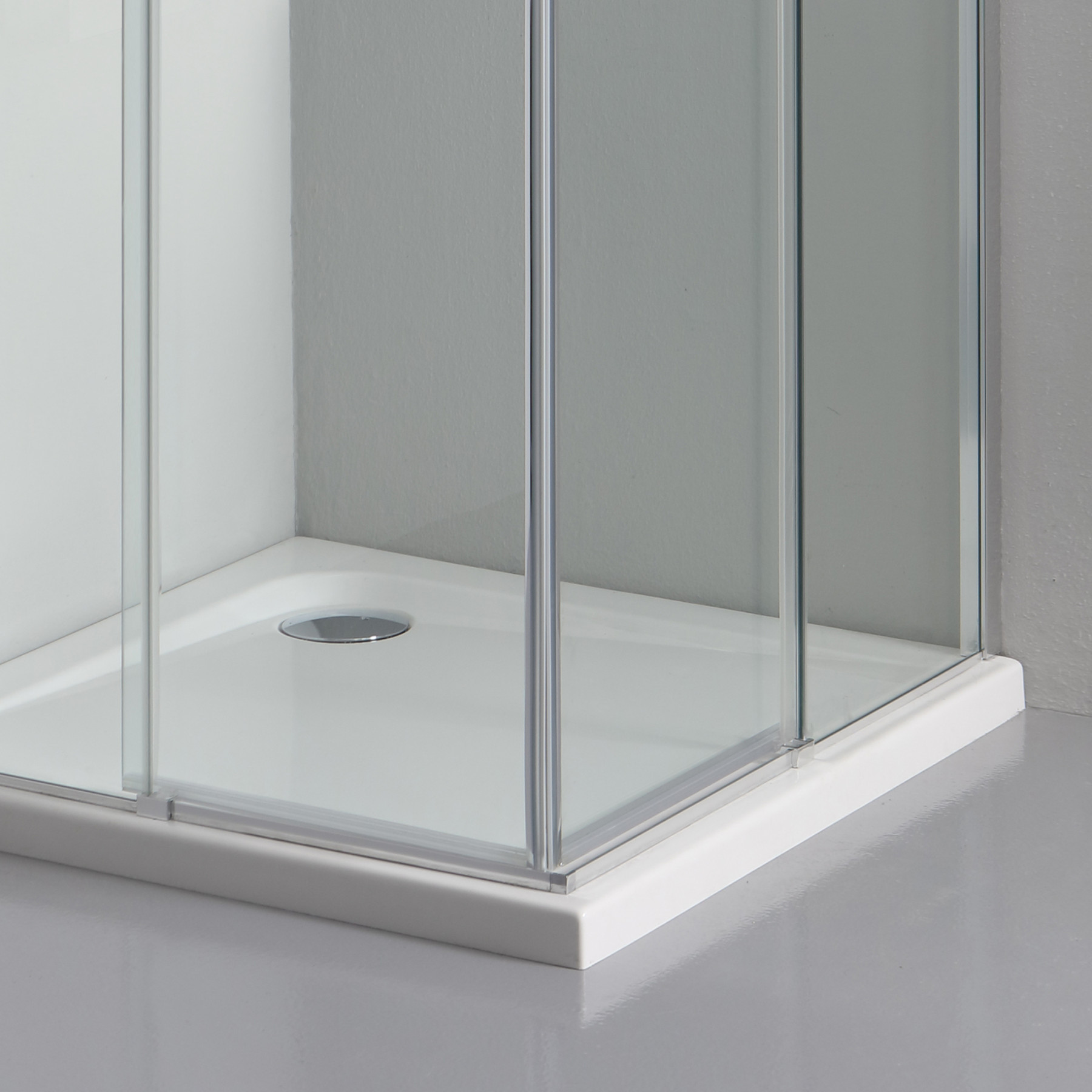 Box doccia OSLO doppia porta scorrevole quadrato 90x90 cm altezza 200 cm cristallo 6 mm