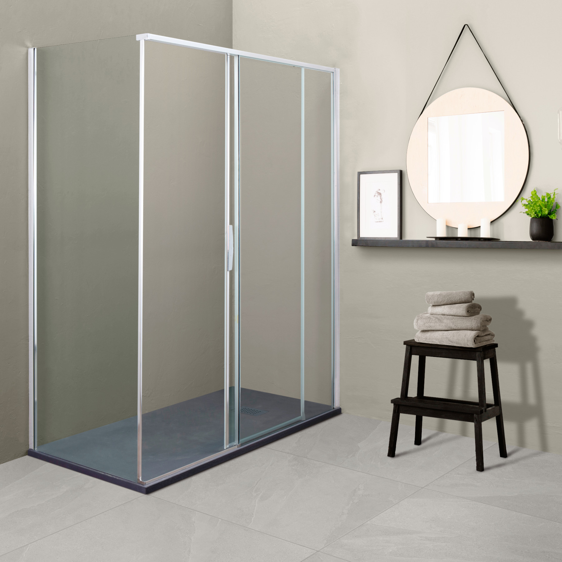 Box doccia DENVER porta scorrevole 110x70 cm DX cristallo 8 mm