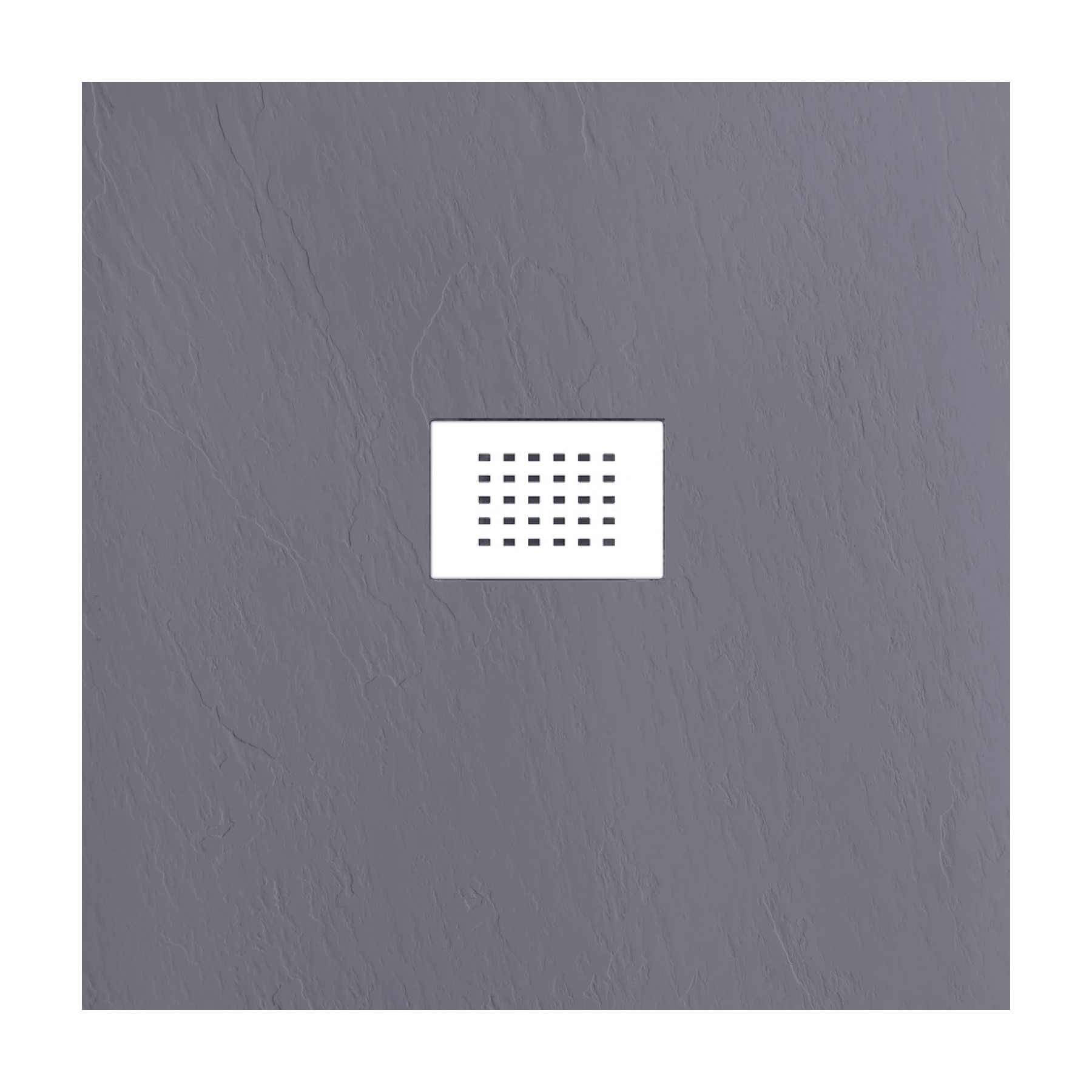 Piatto doccia CARRARA 80x80 cm marmoresina effetto pietra, grigio opaco