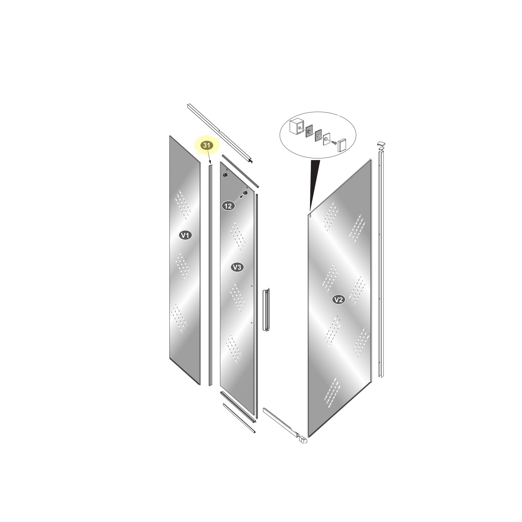 Ricambio box doccia ShowerDesign