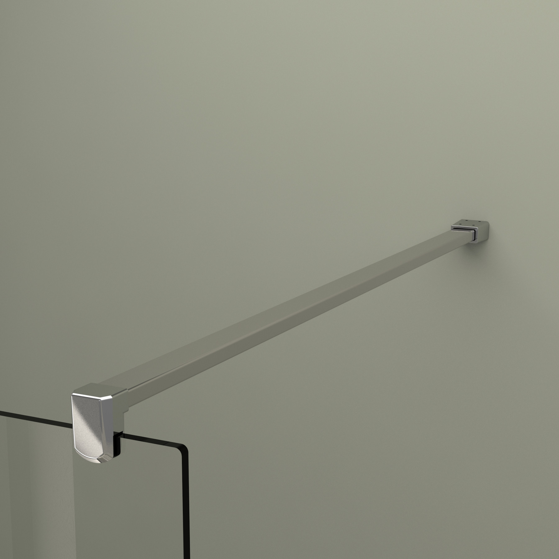 Doccia Walk In angolare HELSINKI 80x80 cm  cristallo 8mm con pellicola sicurezza