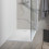 Piatto Doccia VERONA 180x80 cm ultraslim 2,6 cm effetto pietra, con piletta, Bianco Opaco