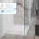 Piatto Doccia VERONA 80x80 cm ultraslim 2,6 cm effetto pietra, piletta inclusa, Bianco Opaco