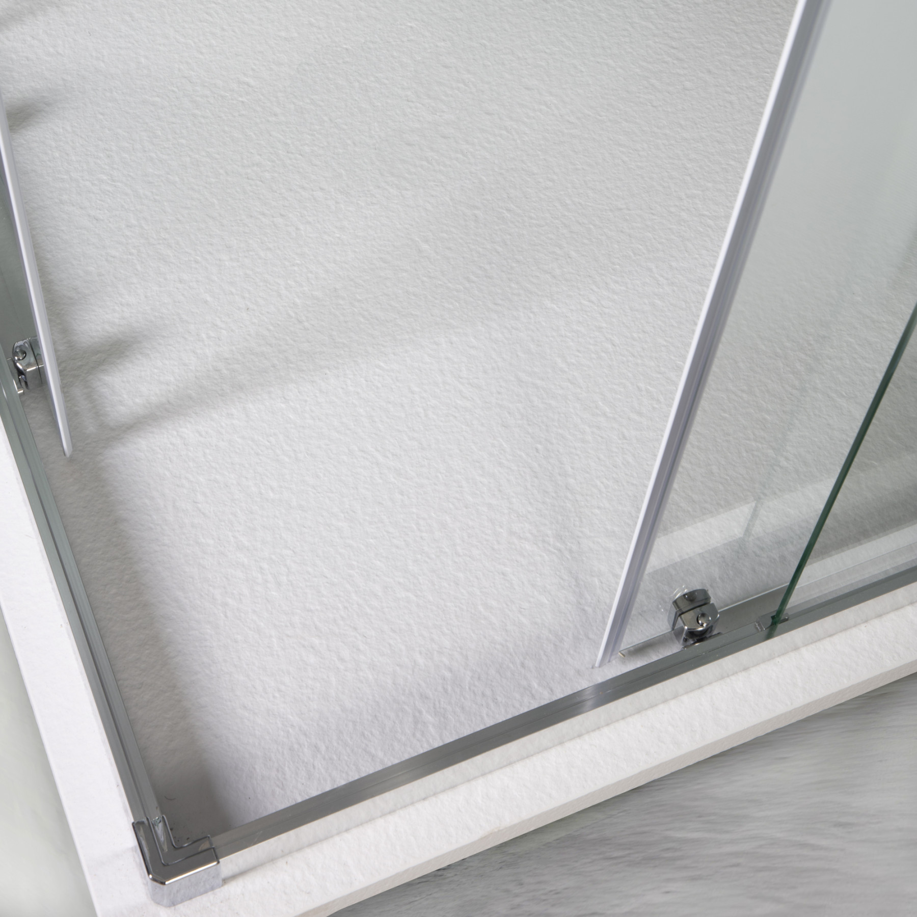 Box doccia TOKYO doppia porta scorrevole quadrato 80x80 cm altezza 200 cm serigrafato 6 mm