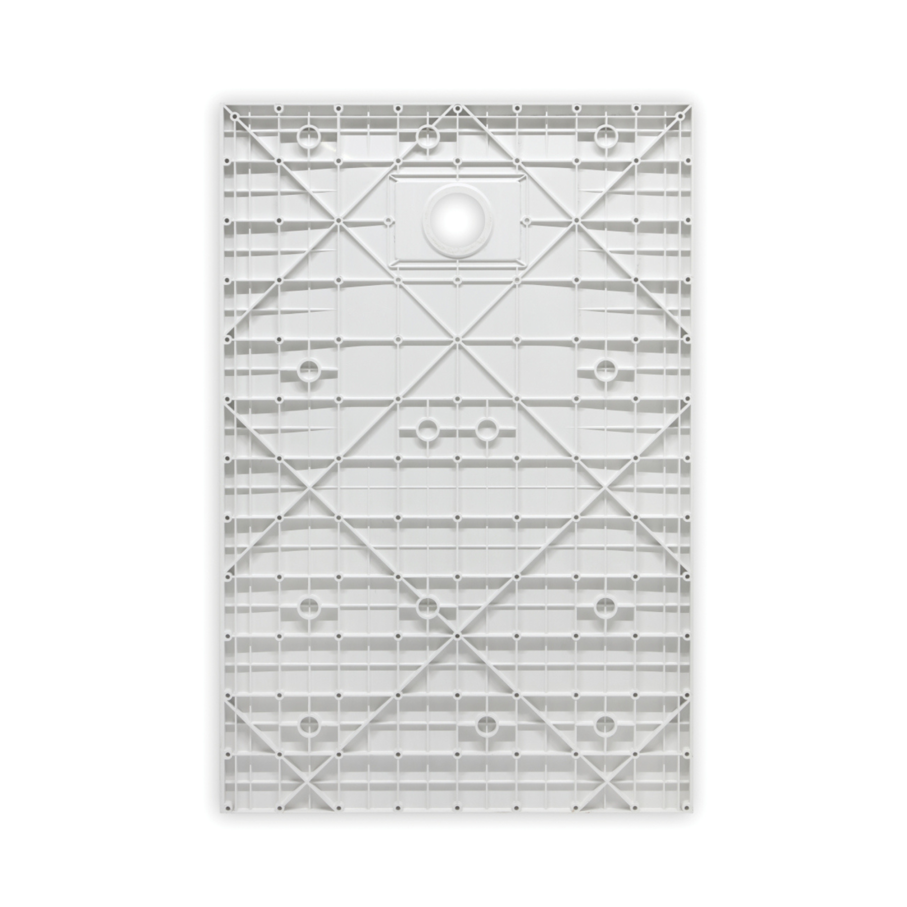 Piatto Doccia VERONA 170x80 cm ultraslim 2,6 cm effetto pietra, con piletta, Bianco Opaco