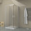 Box doccia TOKYO doppia porta scorrevole 3 lati quadrato 75x75x75 cm altezza 200 cm cristallo 6 mm