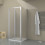 Box doccia TOKYO porta pieghevole quadrata 3 lati 75x75x75 cm altezza 200 cm cristallo 6 mm