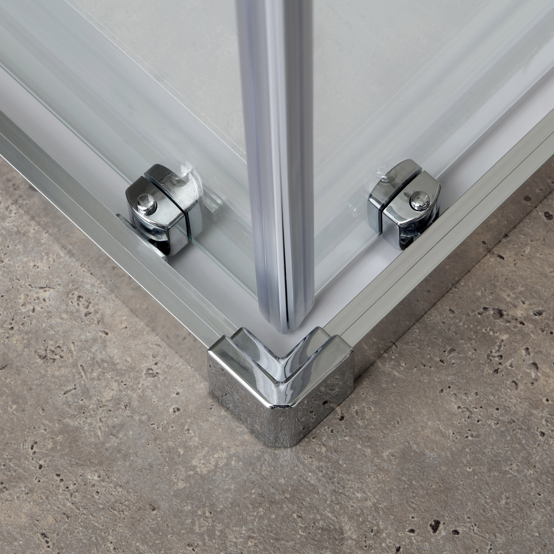 Box doccia TOKYO porta scorrevole rettangolare 3 lati 140x80x80 cm altezza 200 cm cristallo 6 mm